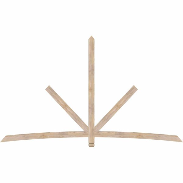 Ekena Millwork Alberta Smooth Timber Gable Bracket, Douglas Fir, 108"W x 63"H x 1 1/2"D x 3 1/2"F, 14/12 Pitch GBW108X63X0204ALB00SDF - main